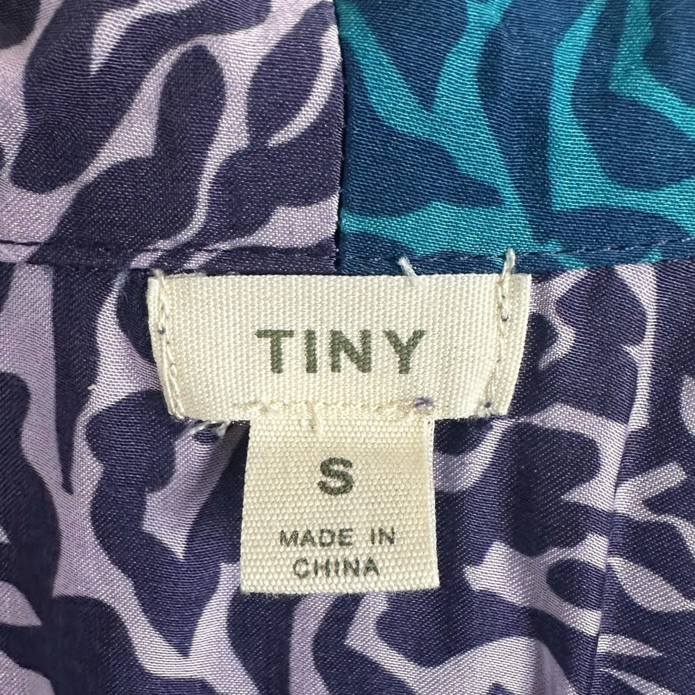 ANTHROPOLOGIE TINY POSTCARD CONTRAST COLOR BUTTON DOWN TOP SIZE SMALL - Picture 11 of 14